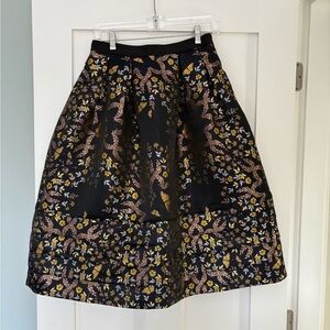 Ted Baker London Dotalle Kyoto Garden Jacquard Midi Skirt Sz 2